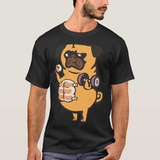 Camiseta Pãozinho Pug Abs Clássico  99 (Frente)