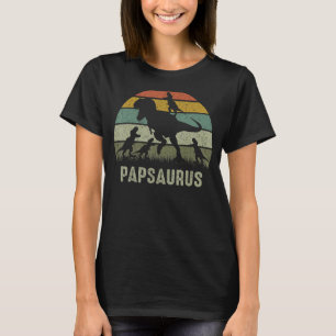Camiseta Pap Dinossauro T Rex Papsaurus 4 filhos Correspond