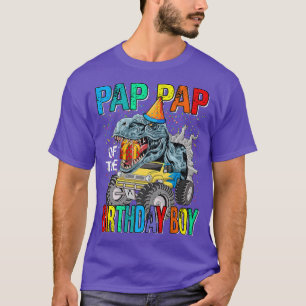 Camiseta Pap Do Dinossauro De Caminhão Monstro Do Aniversár