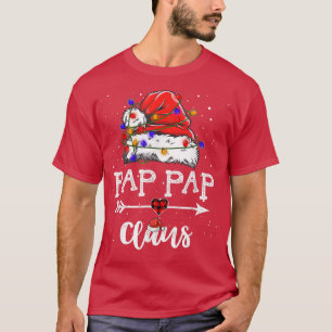 Camiseta Pap Pap Claus Christmas Light Pajama Family Matchi