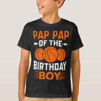 Camiseta Pap pap do menino do aniversário 