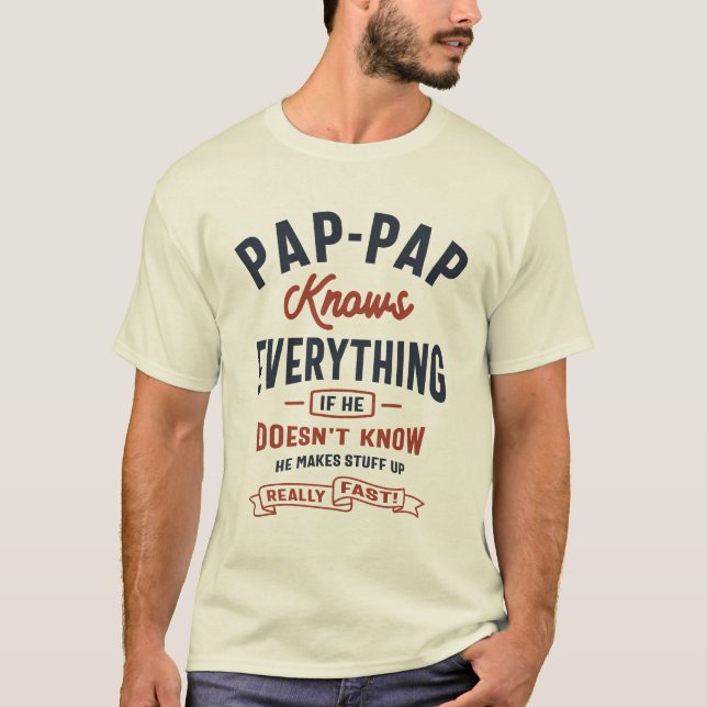 Camiseta Pap-Pap Sabe Tudo Design (Frente)