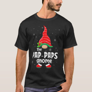 Camiseta Pap Paps Gnome Correspondência Grupo Familiar Nata
