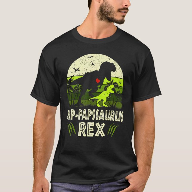 Camiseta Pap Papssaurus T Rex Dinossaur Pap Paps Saurus Fam (Frente)