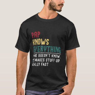 Camiseta Pap Sabe Tudo O Dia de os pais Do Avô Pap