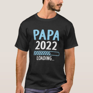 Camiseta Papa 2022 Carregando Novo papai de Anúncio de Gra