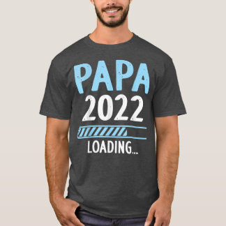 Camiseta Papa 2022 Carregando Novo papai de Anúncio de Grav