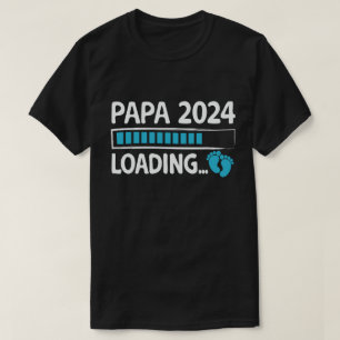Camiseta Papa 2024 Carregando Novo papai de Anúncio de Grav