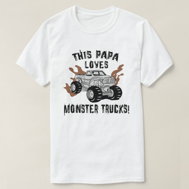 Camiseta Papa ama monstros (Frente do Design)