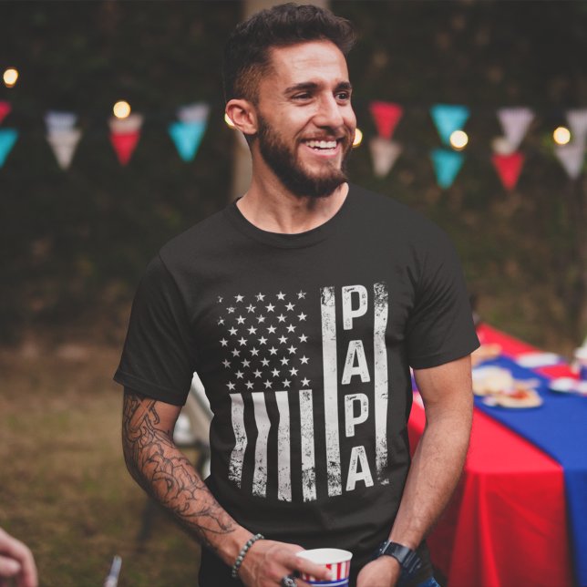 Camiseta Papa American Flag Us Papa Father's day (Criador carregado)