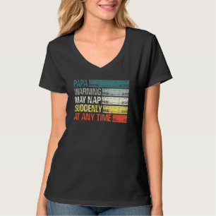 Camiseta Papa Aviso Pode Dormir De Repente A Qualquer Momen