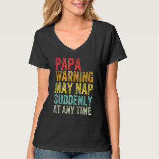 Camiseta Papá Aviso Pode Dormir De Repente A Qualquer Momen