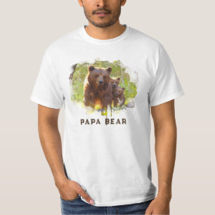 Camiseta *~* PAPA BEAR 2 Cubs Art Dia de os pais Gift AP86
