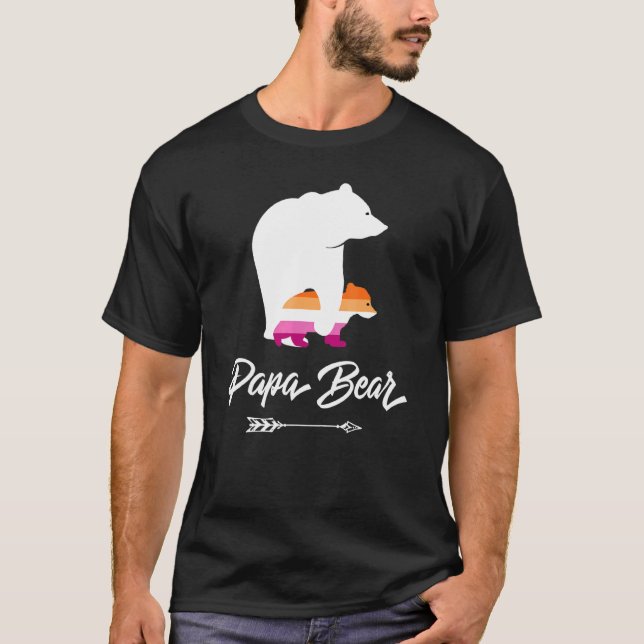 Camiseta Papa Bear Lgbt Hetero Ally Lesbian (Frente)