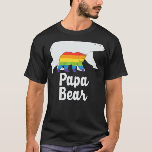 Camiseta Papa Bear Lgbt Pride Gay Rainbow Pai Pais Orgulhos