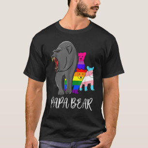 Camiseta Papa Bear Lgbt Sinalizador Orgulho gay Mês Transgê