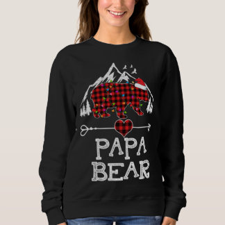 Camiseta Papá Bear Shirt, Xadrez de Buffalo Vermelho Papa B