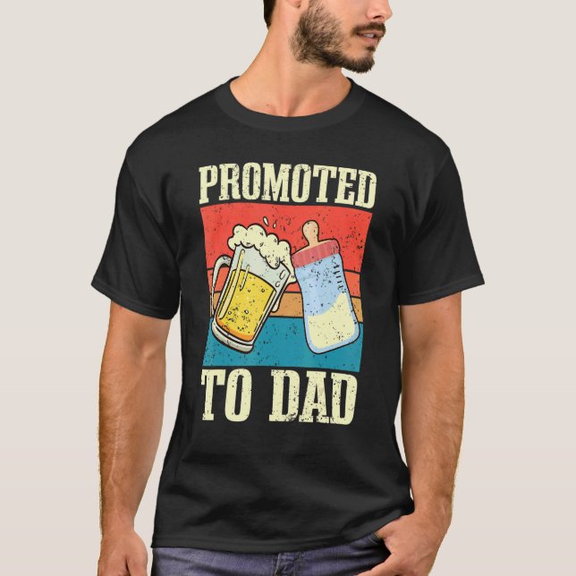 Camiseta Papa Beer E Bebê A Viagem Começa Primeiro Pai (Frente)