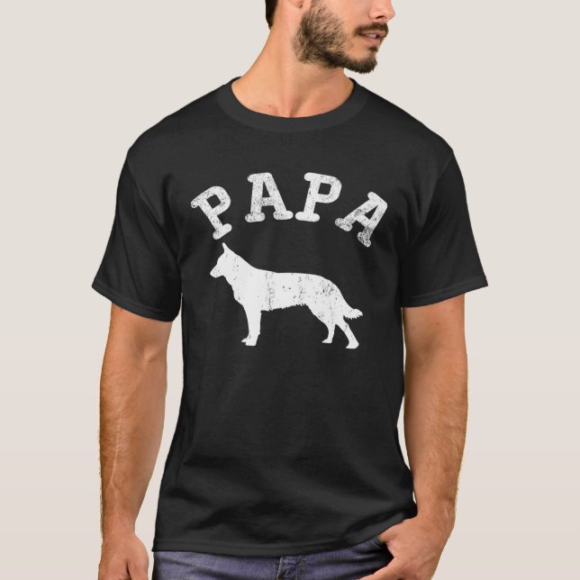 Camiseta Papa Blue Heeler Para Pai (Frente)