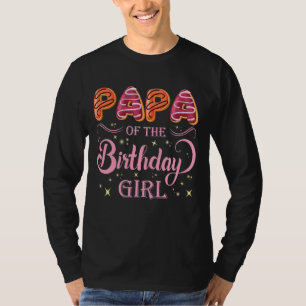 Camiseta Papá Bonito Da Rosquinha De Noivado Doughnut Fami