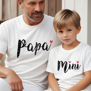 Camiseta Papá Bonito E Mini Roteiro Divertido E Coração