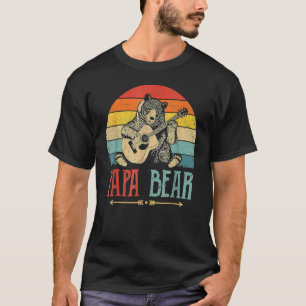 Camiseta Papá Bonito Urso Vintage Dia de os pais Retro Pai