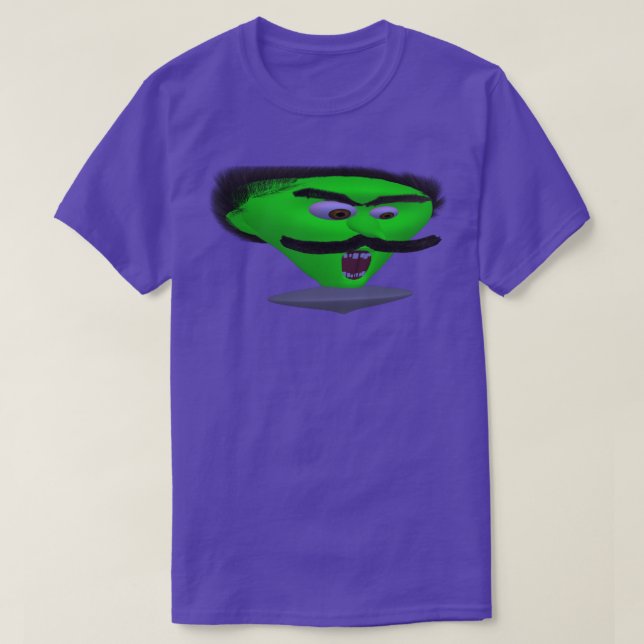 Camiseta Papa Cabeça em um Disco Voador (Frente do Design)