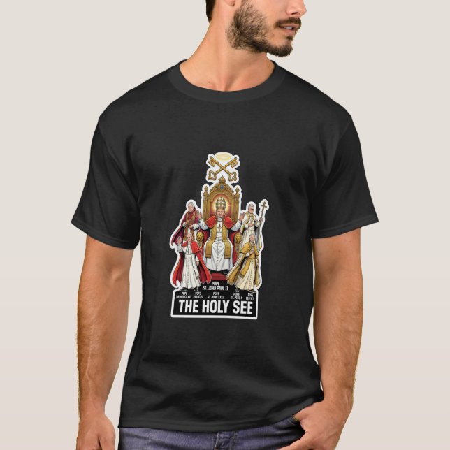 Camiseta Papa Católico Santo Religioso Vaticano (Frente)