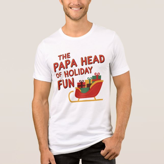Camiseta Papá Chefe do Natal (Frente)