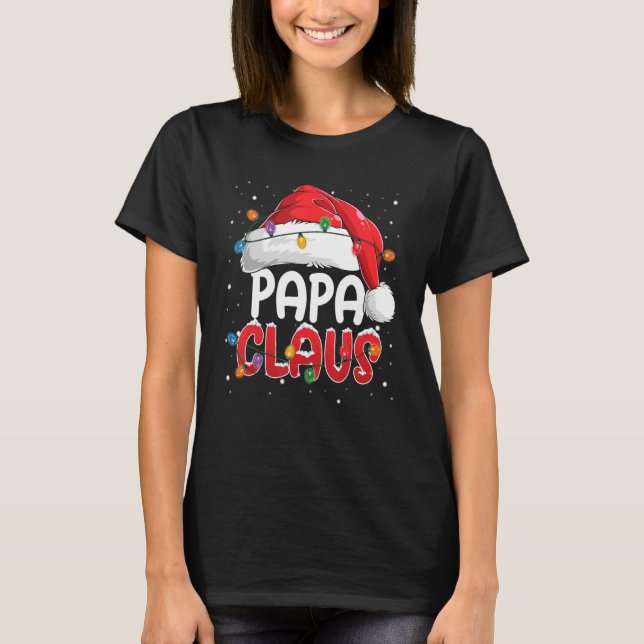 Camiseta Papa Claus Figurino Família Figurino Diversão S (Frente)