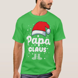Camiseta Papa Claus Santa Hat Família de Natal