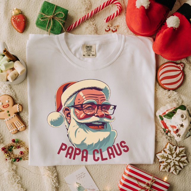 Camiseta Papá Claus Tshirt de Natal (Criador carregado)