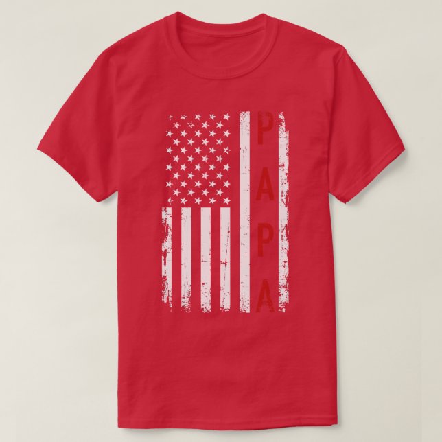 Camiseta Papa com americano americano americano (Frente do Design)