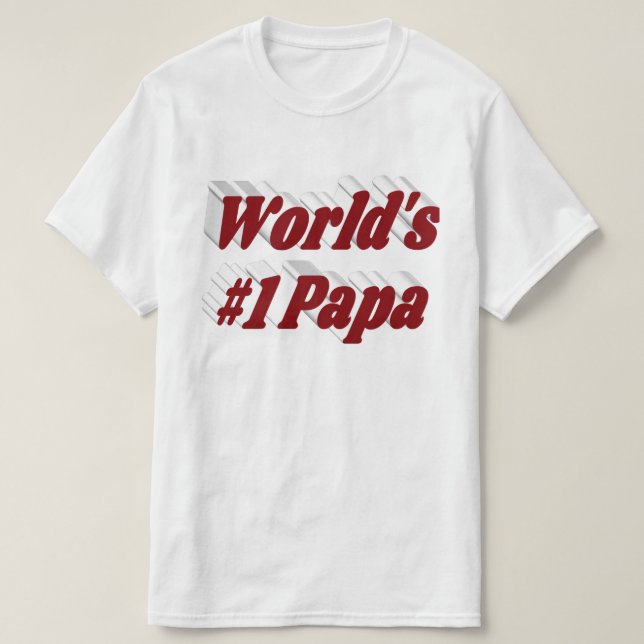 Camiseta Papá com texto burgundy (Frente do Design)