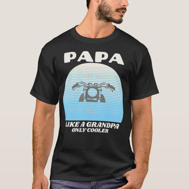 Camiseta Papá como um desenho do vovô (Frente)