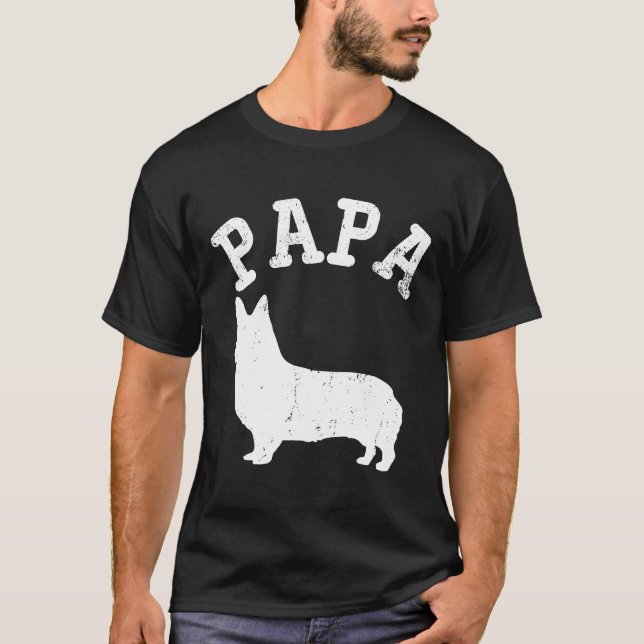 Camiseta Papa Corgi   Para o Papai (Frente)