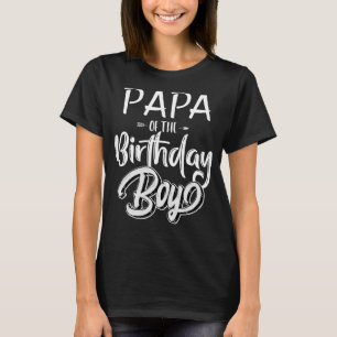 Camiseta Papá da festa de aniversário da família do menino