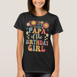 Camiseta Papá Da Garota De Aniversário Groovy Teve Um Casac