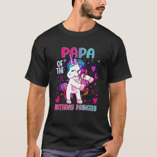 Camiseta Papá da Princesa de Aniversário a Dabbing Unicorn