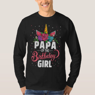 Camiseta Papá Da Rapariga De Aniversário, Matador Da Famíli