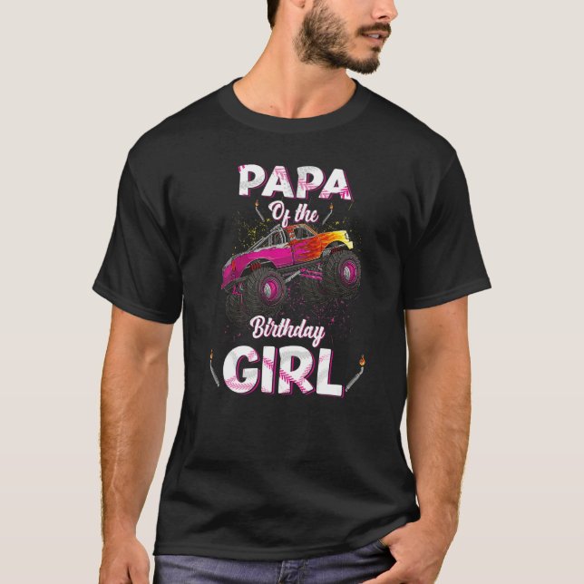 Camiseta Papá Da Rapariga-De-Aniversário, Mulher-De-Anivers (Frente)