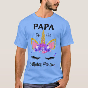 Camiseta Papá Da Rapariga De Aniversário Que Padre Deu Nasc