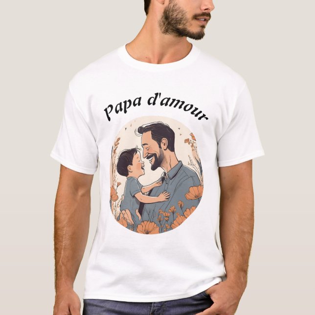 Camiseta Papa d'amour (Frente)