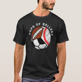 Camiseta Papá De Balas De Futebol De Beisebol