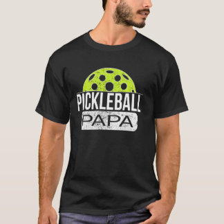 Camiseta Papa de Pickleball Dia de Jogo Jogador Torneio Pai