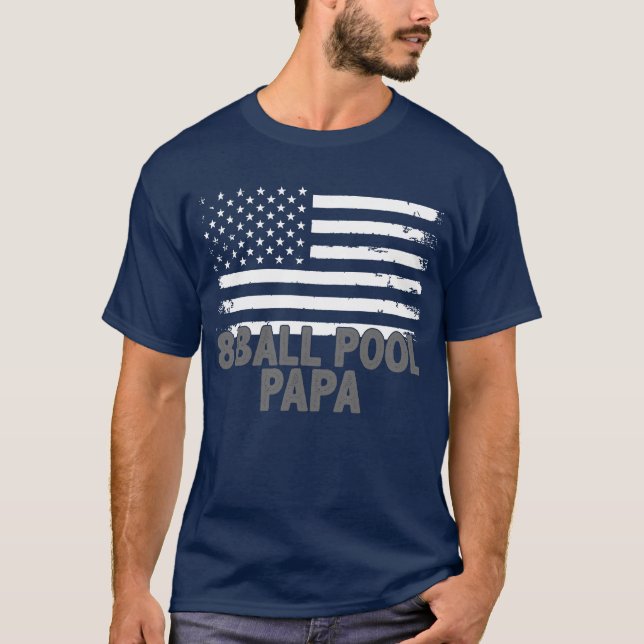 CAMISETA PAPA DE PISCINA DE 8 BOLAS (Frente)