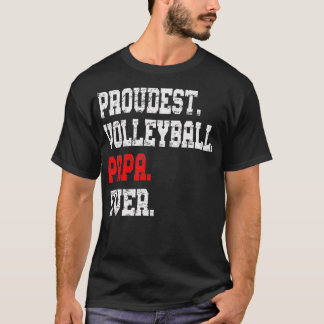 Camiseta Papá de Voleibol Personalizado Melhor Papá Sempre 
