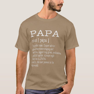 Camiseta Papa Definition Grandpa Father's Day Gifts Men