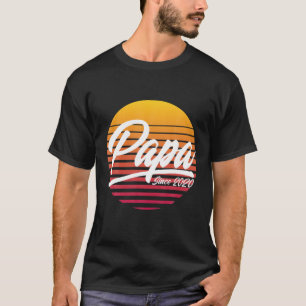 Camiseta Papa Desde 2020, primeiro aniversario Ano Como Pai