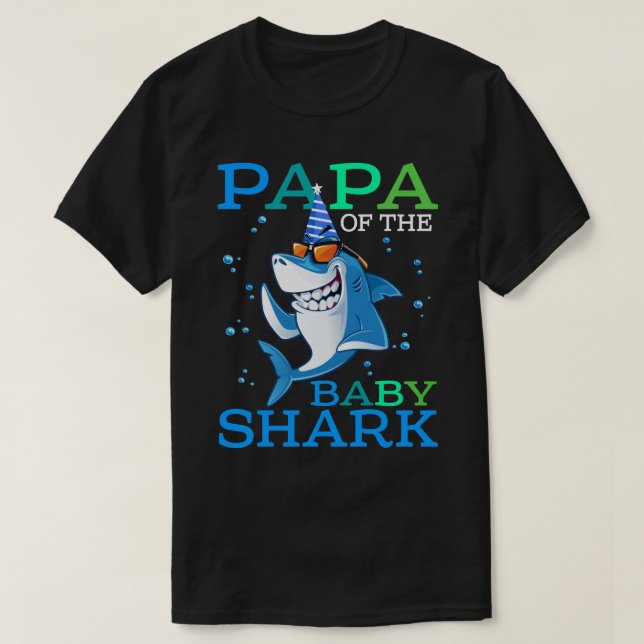 Camiseta PAPA Do Bebê-Tubarão-Vinho-Tubarão-Nascimento (Frente do Design)
